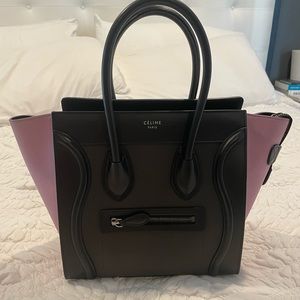 Celine Micro Luggage - black/grey/lavender